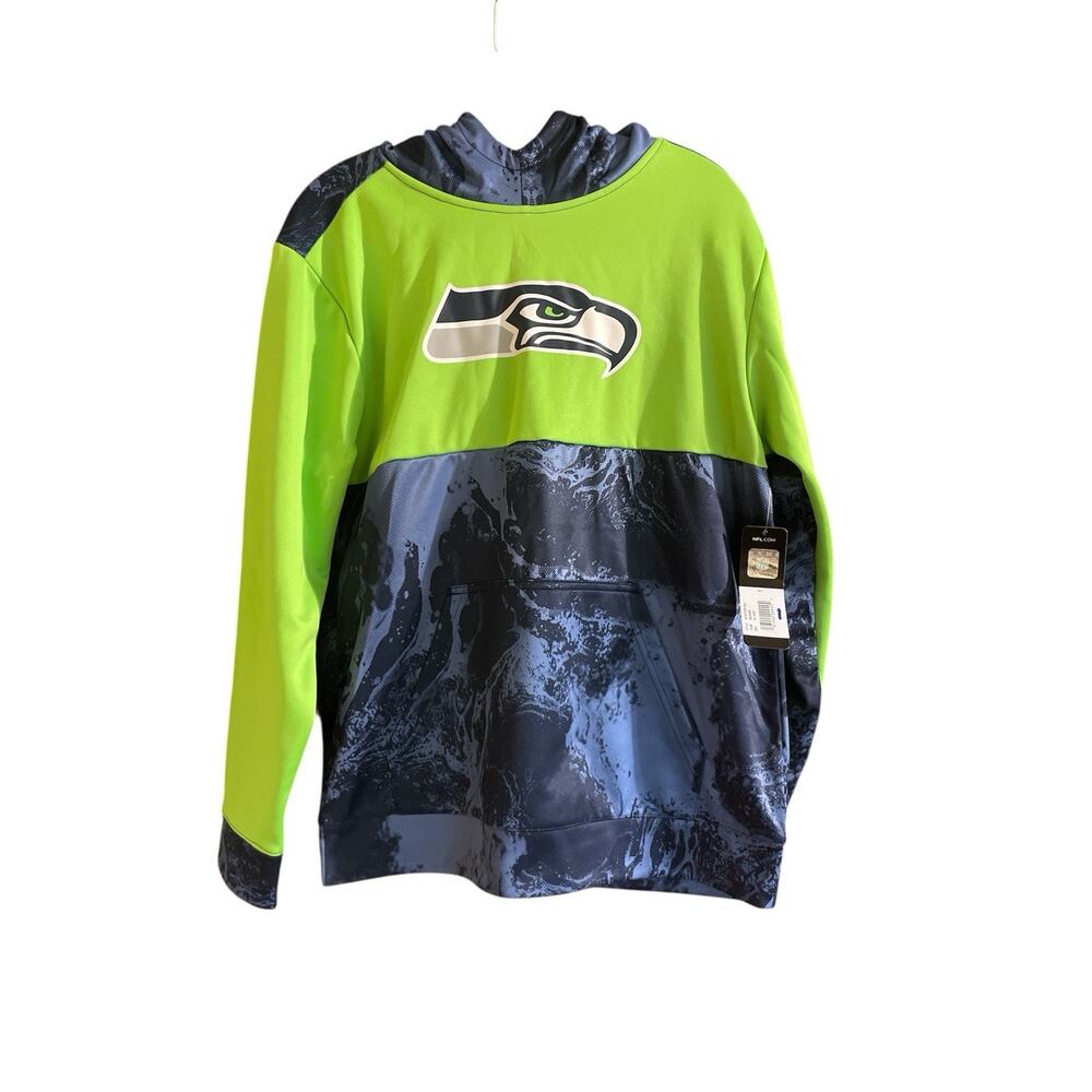 NFL Team Apparel Youth Seattle Seahawks Hoodie Sweatshirt XL 16/18 Green Blue